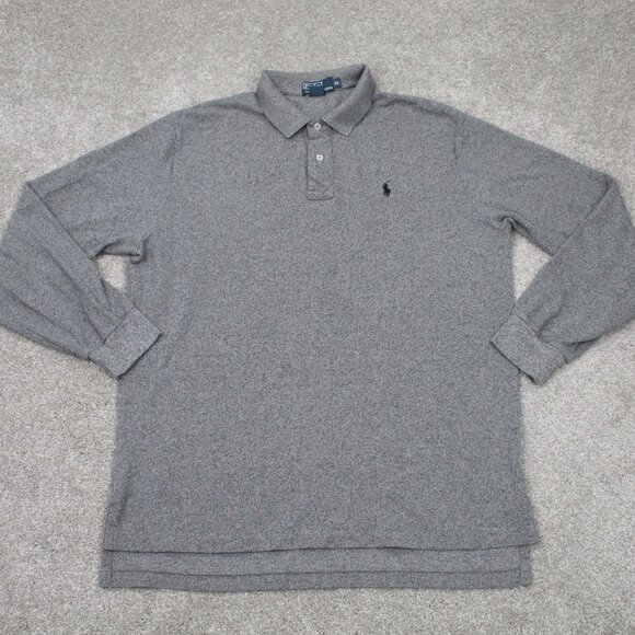 Polo Ralph Lauren Other - Polo Ralph Lauren Polo Shirt Adult XL Gray Long Sleeve Cotton Pullover